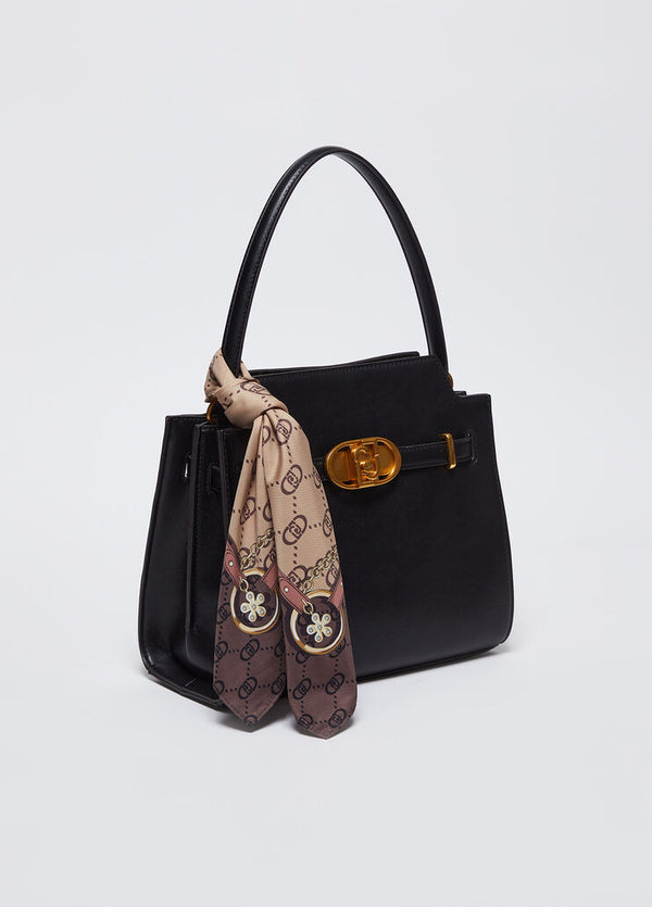 Liu Jo Borsa Top Handle M C/foulard Nero Donna - 3