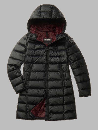 Blauer Cappotto Piuma C/cappuccio Nero Donna - 4