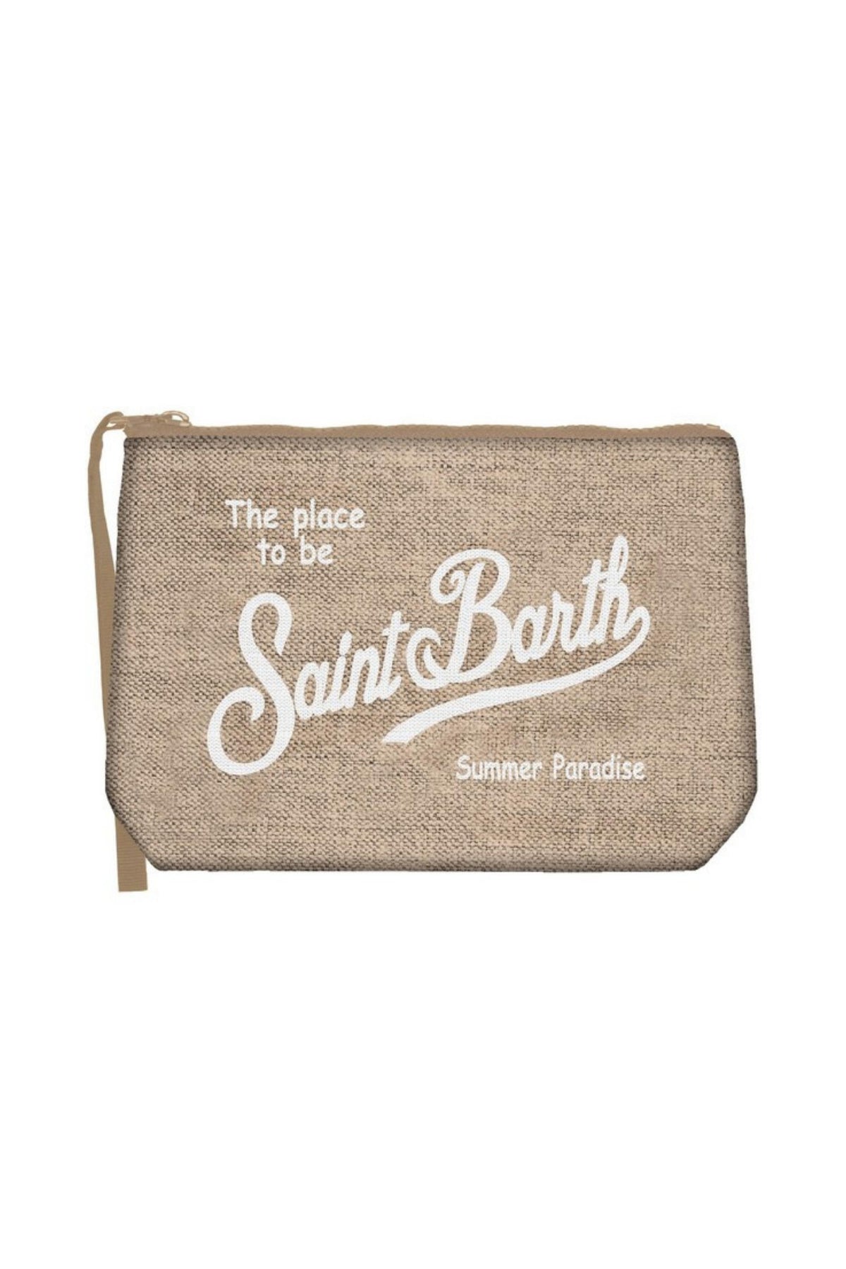 Mc2 Saint Barth Pochette Aline Linen Beige Bambina - 1