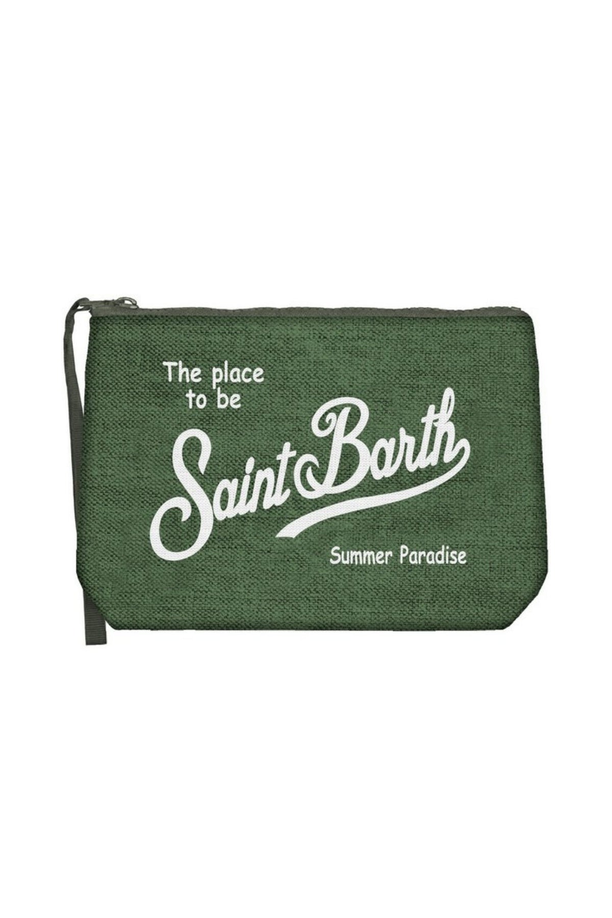 Mc2 Saint Barth Pochette Aline Linen Verde Bambina - 1