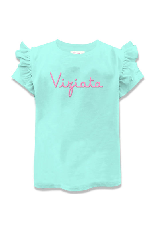 Mc2 Saint Barth Cotton T-shirtwith Flounce Bambina