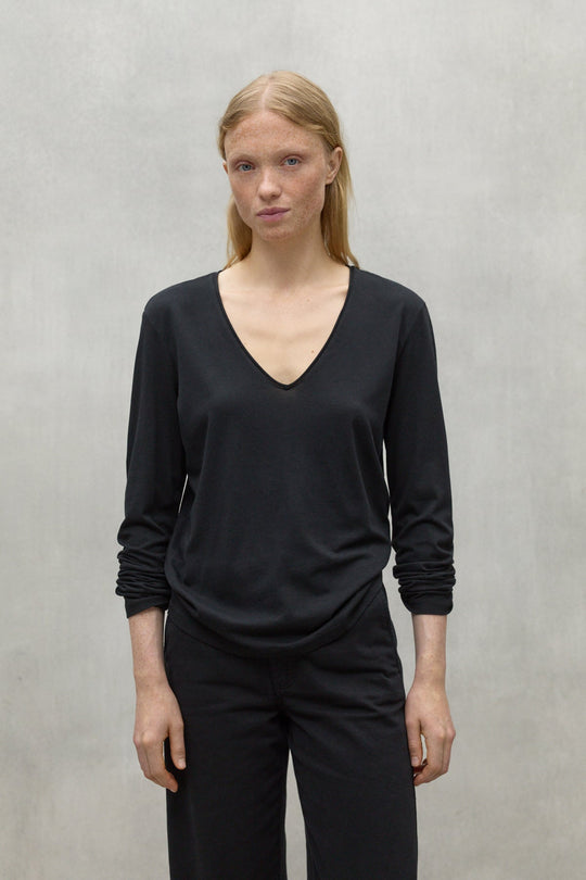 Ecoalf T-shirt Manica Lunga Nero Donna