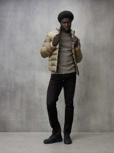 Blauer Piumino Z/l Collo In Piedi Beige Uomo