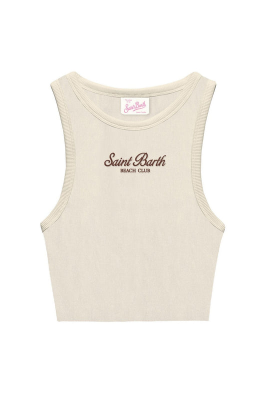 Mc2 Saint Barth Single Shoulder Rib Top Bambina