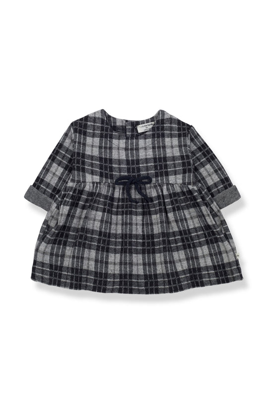 1+ In The Family Abito Impero Check Fleece Bambina