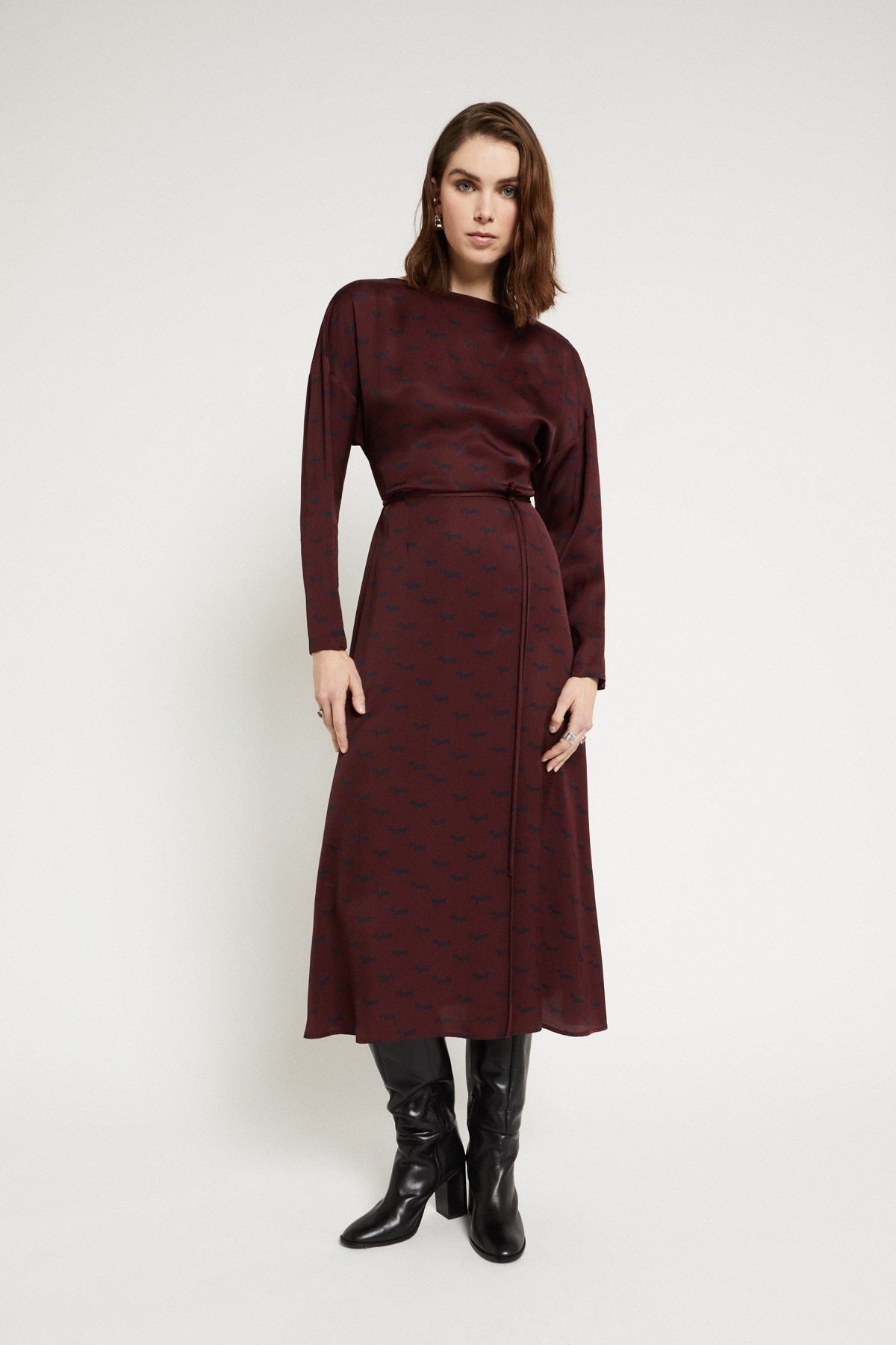 Ottod'ame Abito Lungo Stampa Bassotto Donna - 1