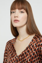 Ottod'ame Blusa V Viscosa Stampa Ologram Rosso Donna - 2