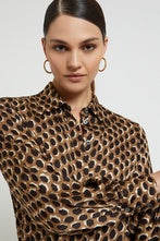 Ottod'ame Camicia Viscosa Stampa Ologram Beige Donna - 1