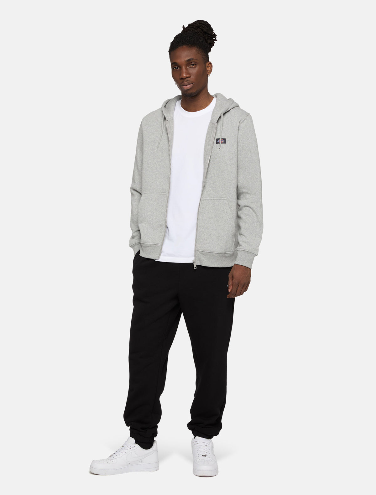 Dickies Oakport Zip Hoodie Grigio Uomo - 3