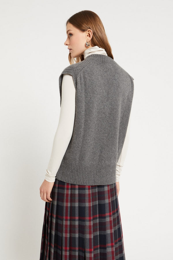 Ottod'ame Gilet V Grigio Donna - 2