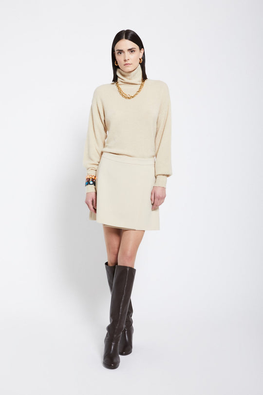 Ottod'ame Gonna Corta Portafoglio Beige Donna
