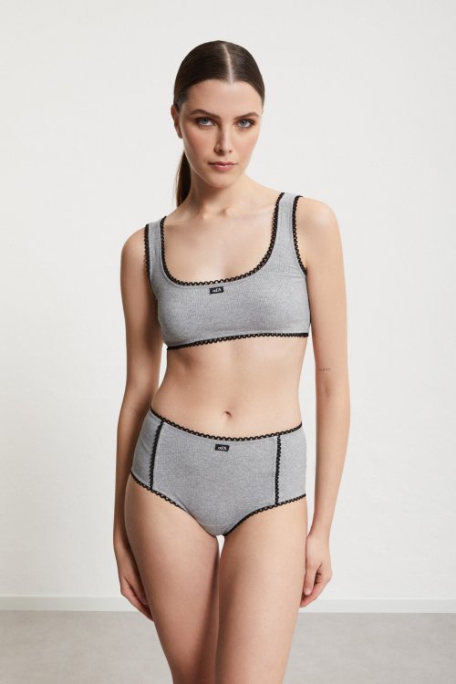 Ottod'ame Completo Intimo Esternabile Grigio Donna - 1