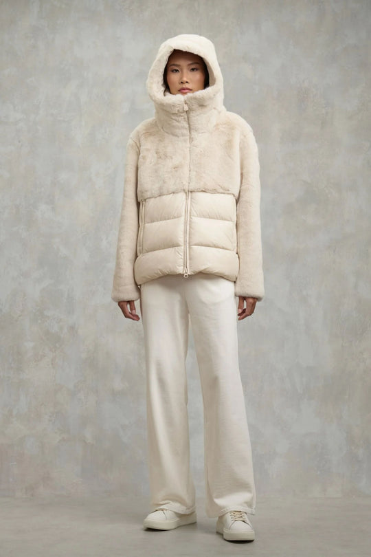 Blauer Piumino Maniche Ecopelle Donna