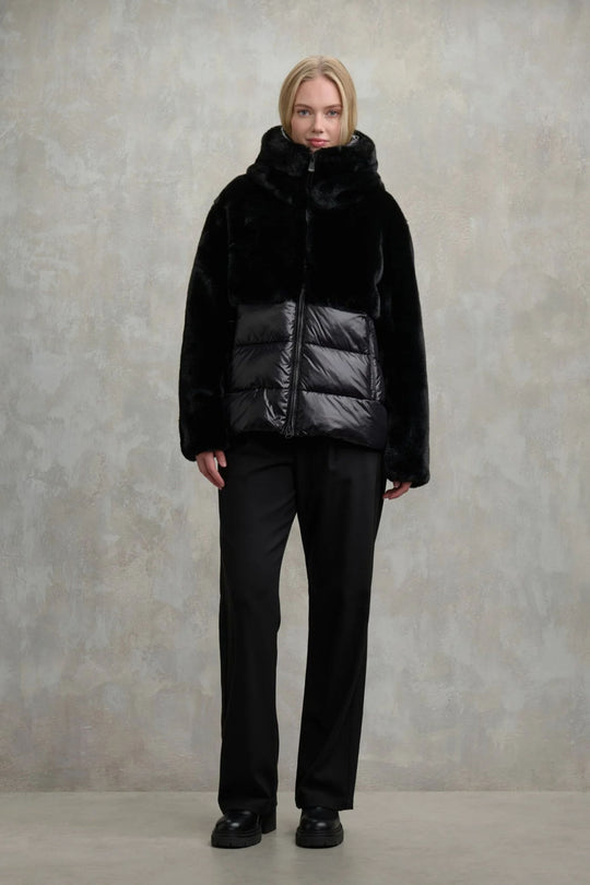 Blauer Piumino Maniche Ecopelle Donna