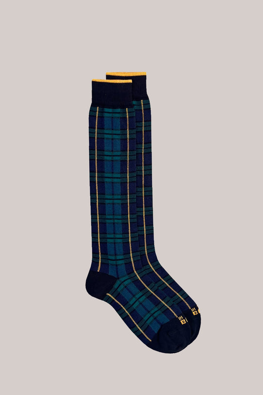 In The Box Calza Tartan New Verde Uomo