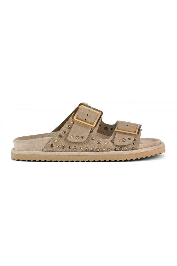 Colors Of California Ciabatta Due Fasce Borchie Donna - 1