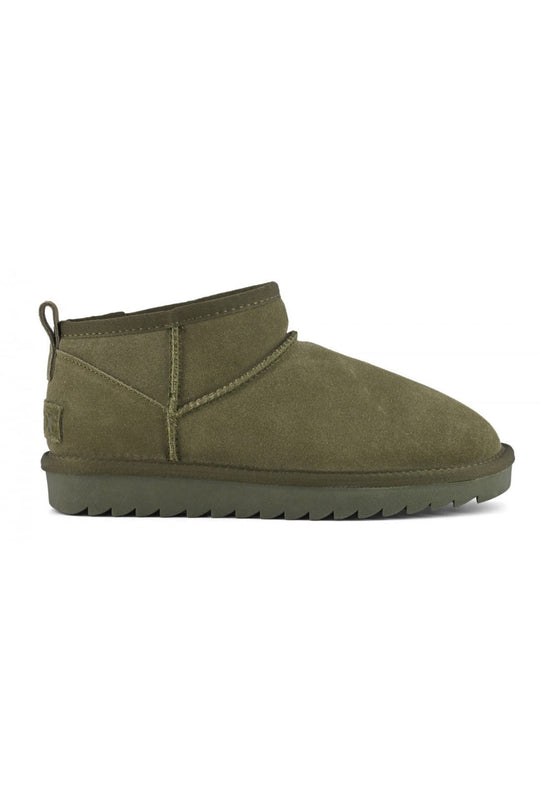 Colors Of California Short Winter Boot Suede Verde Donna