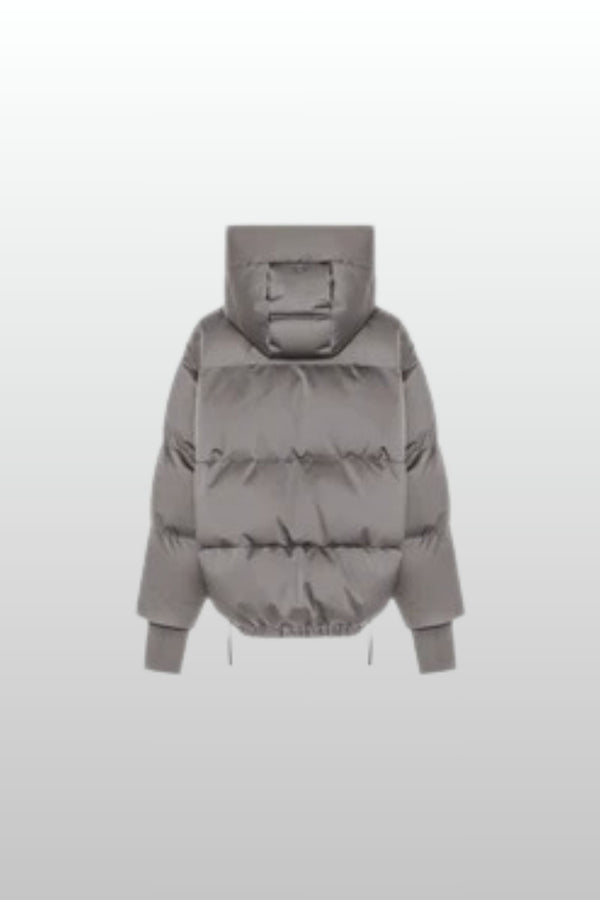 Duno Piumino Corto Oversize Marrone Donna - 3