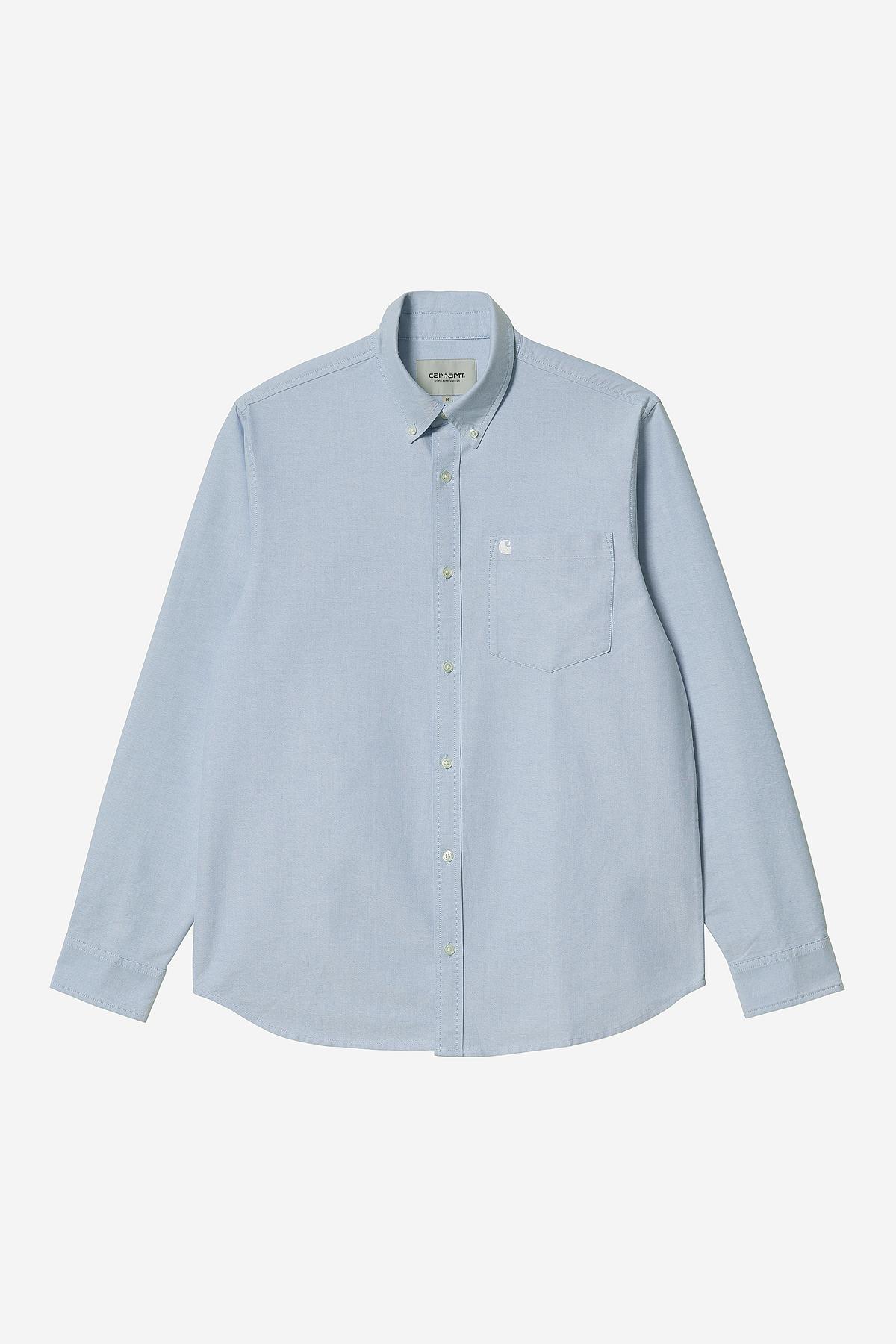 Carhartt Wip C-logo Shirt Cotton Oxford Bianco Uomo - 1