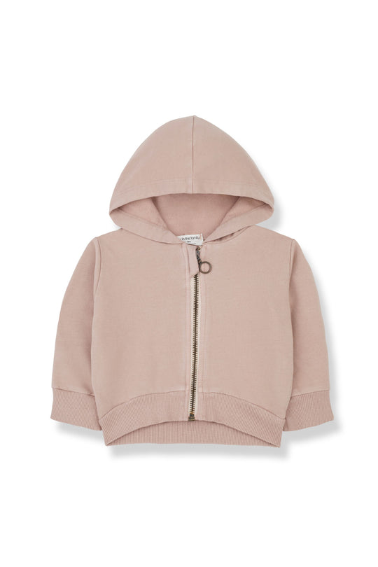 1+ In The Family Felpa Cappuccio Soft Rosa Bambina