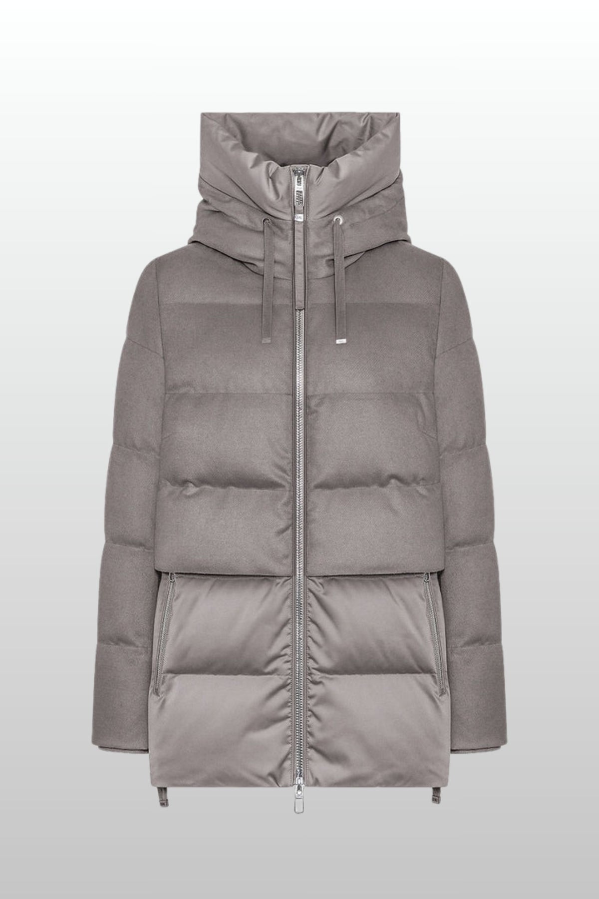 Duno Piumino Parka Con Cappuccio Marrone Donna - 1