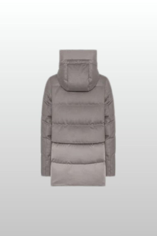 Duno Piumino Parka Con Cappuccio Marrone Donna - 3