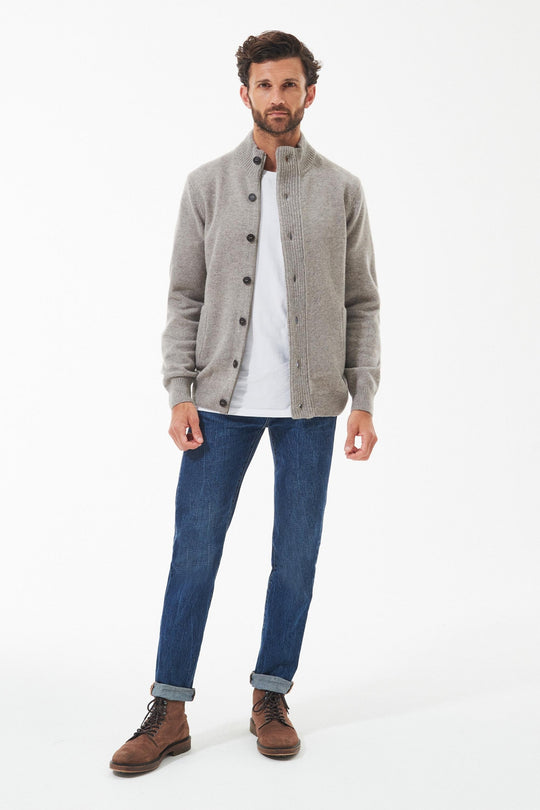 Barbour Essential Patch Zip Knitwear Uomo
