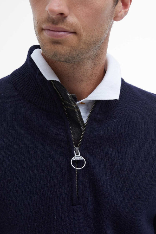 Barbour Holden Half Zip Blu Uomo - 3