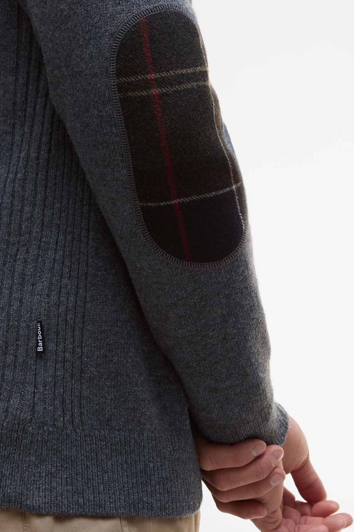 Barbour Holden Crew Neck Sweater Grigio Uomo - 3