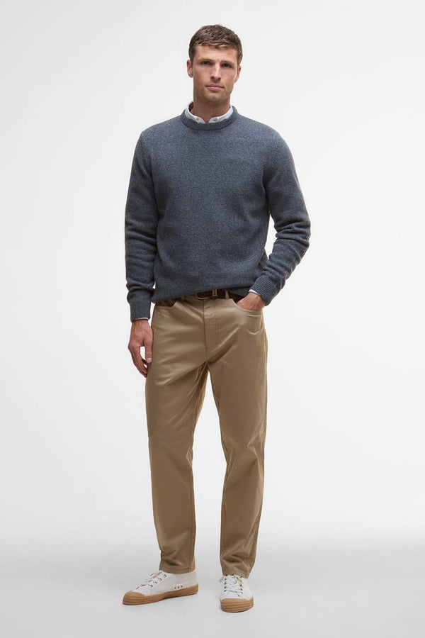 Barbour Holden Crew Neck Sweater Grigio Uomo - 1