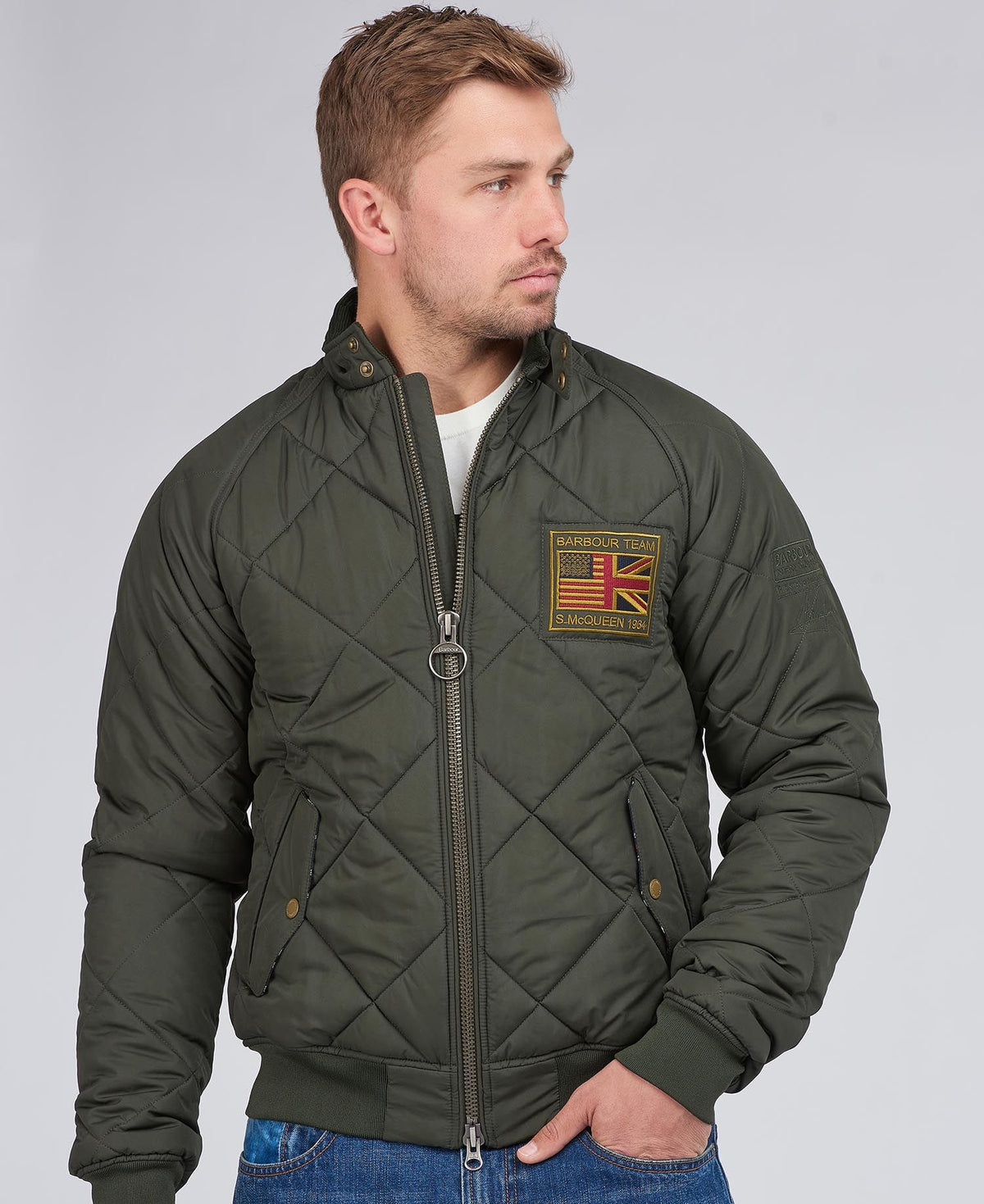 Barbour International Bomber Trapuntato Uomo - 1