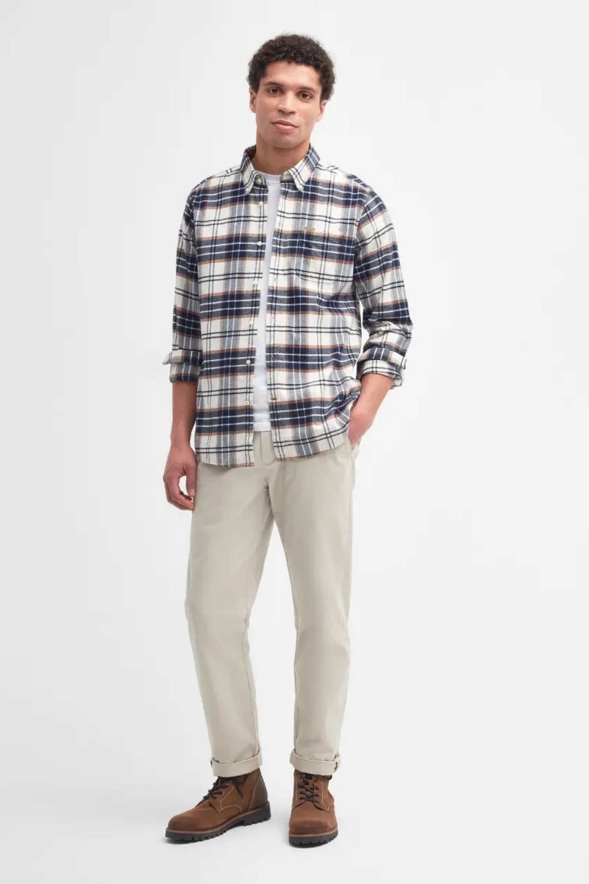 Barbour Portdown Tailored Shirt Beige Uomo - 2