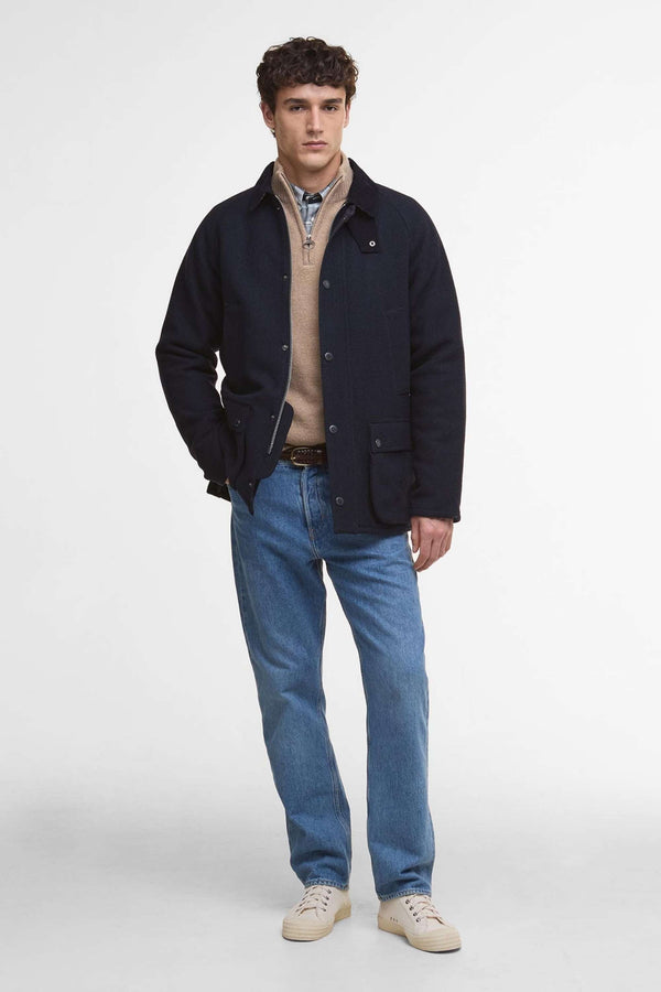 Barbour Bedale Wool Blu Uomo - 2