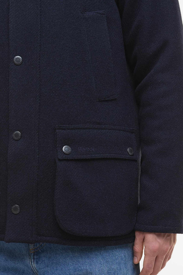 Barbour Bedale Wool Blu Uomo - 4