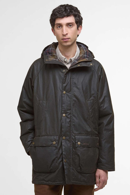 Barbour Bedale Wax Parka Verde Uomo