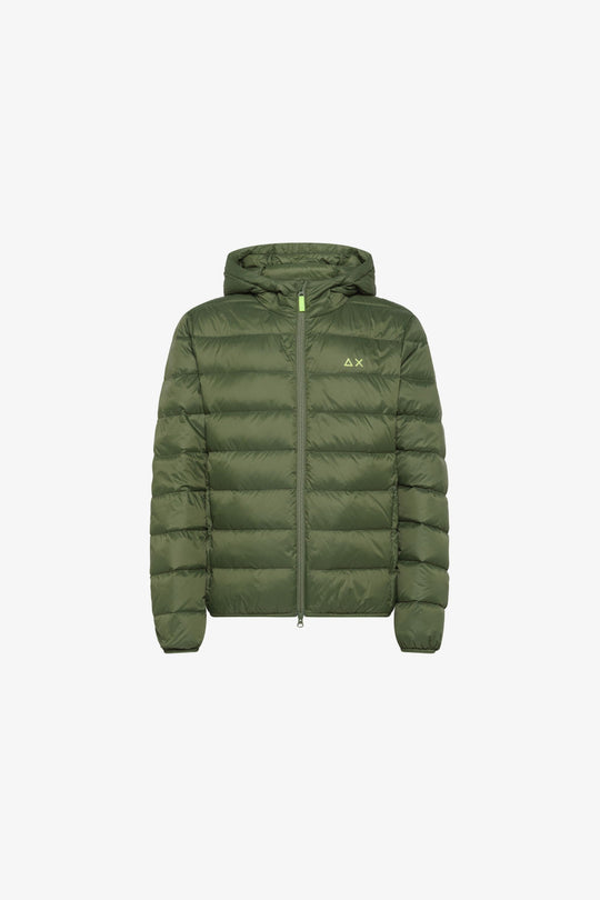 Sun 68 Piumino Con Cappuccio Verde Uomo
