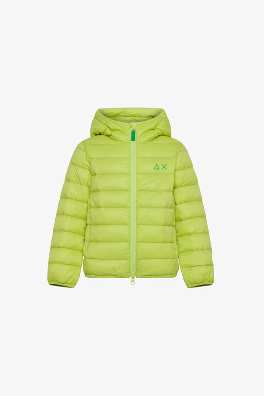 Sun 68 Piumino Zip Lunga Cappuccio Giallo Bambino