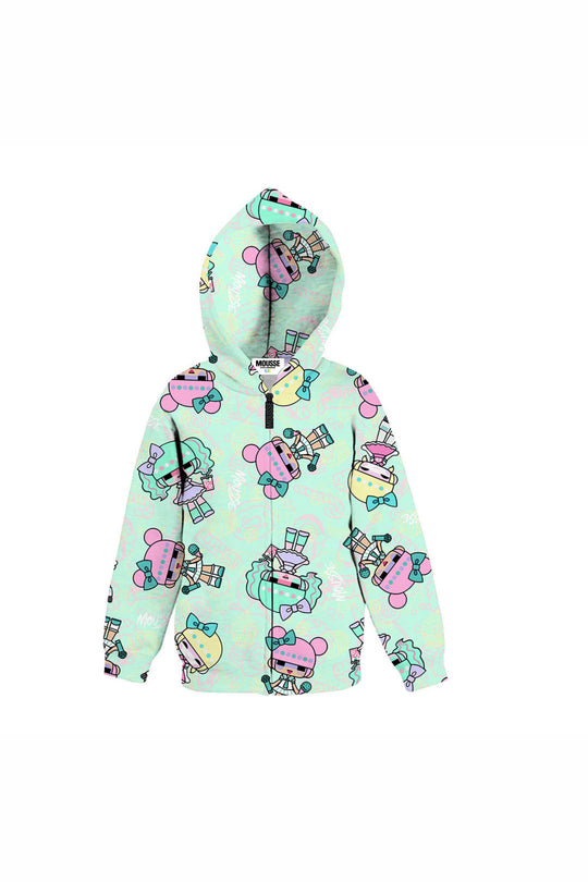 Mousse Felpa Con Zip "doll" Bambina