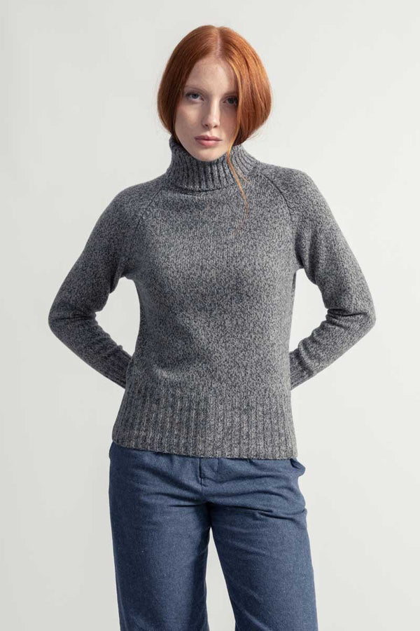 Rifo' Maglia Cashmere Rigenerato Grigio Donna - 1