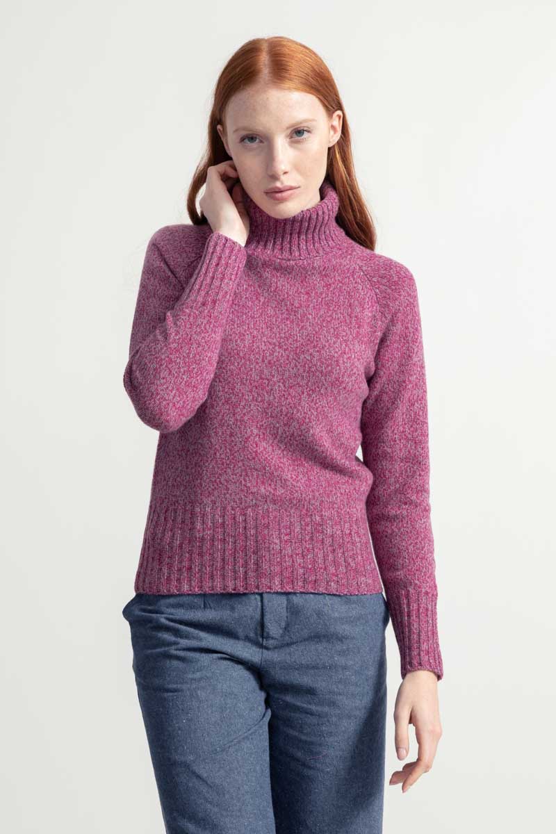 Rifo' Maglia Cashmere Rigenerato Rosa Donna - 1