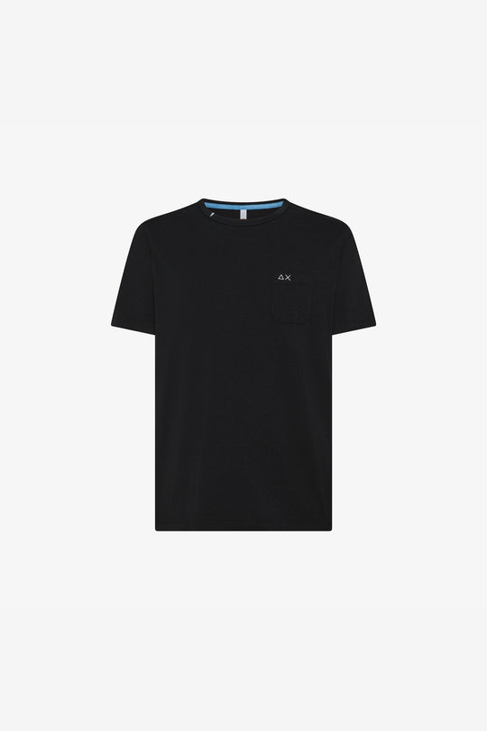 Sun 68 T-shirt Pocket Basic Nero Uomo