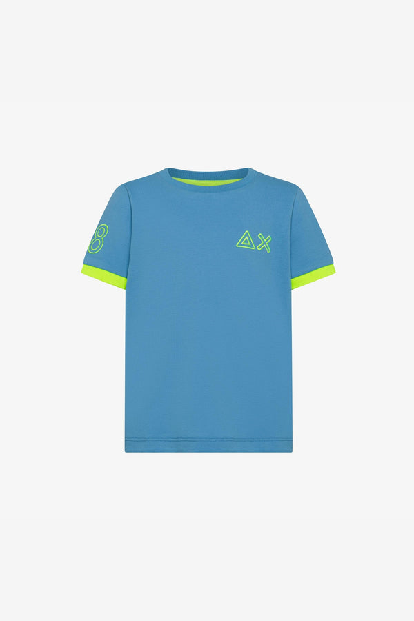Sun 68 T-shirt Piquet Logo Fluo Bambino - 1
