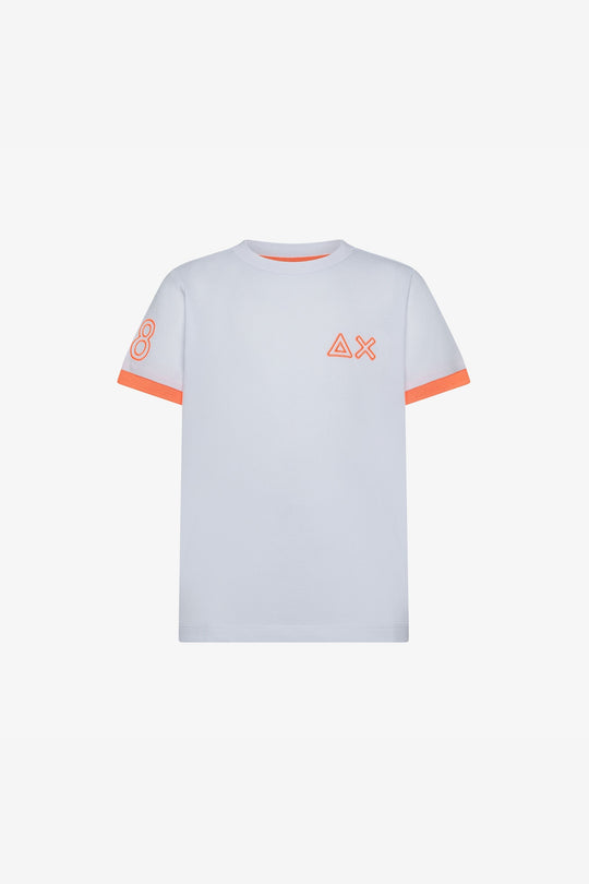 Sun 68 T-shirt Piquet Logo Fluo Bambino