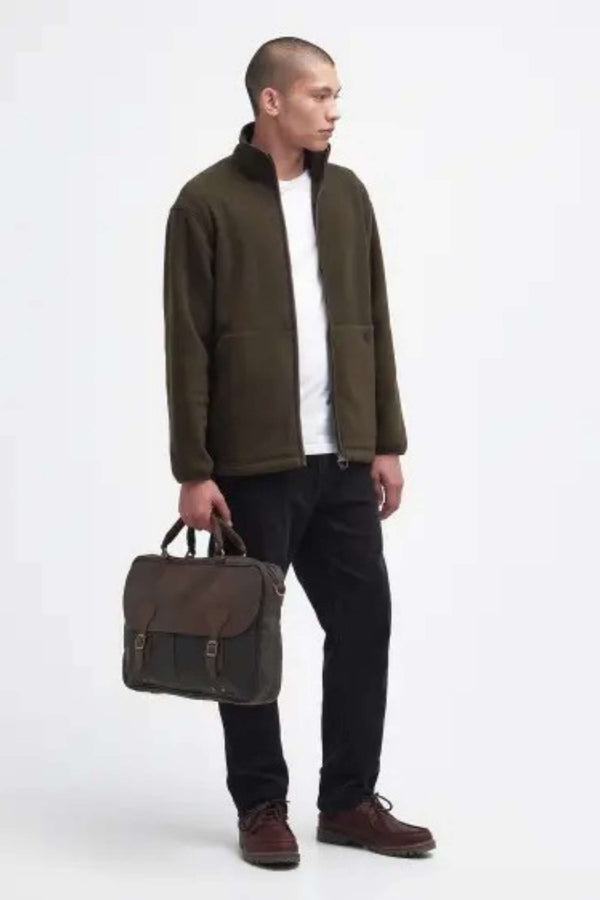 Barbour Wax Leather Briefcase Bags Verde Donna - 1