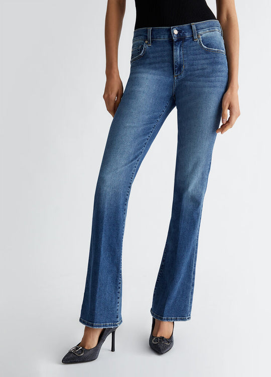 Liu Jo Denim Boot Cut Sabbiato Medio Blu Donna
