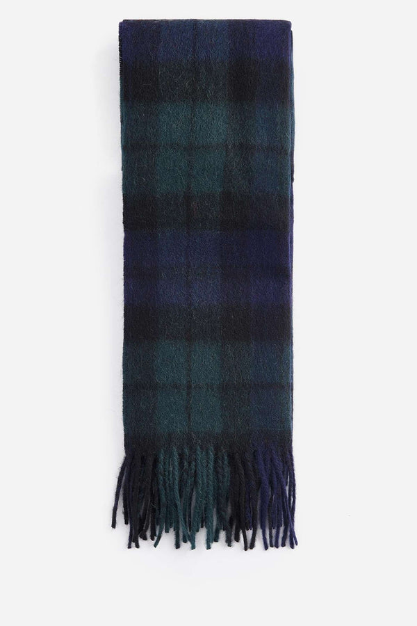 Barbour New Chech Tartan Scarf Nero Uomo - 1