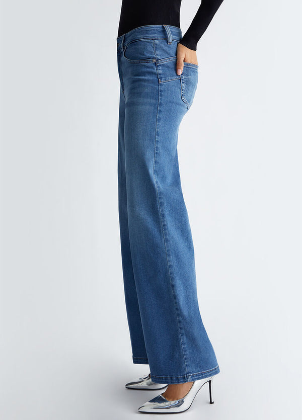 Liu Jo Denim Vita Alta Flare -palazzo Blu Donna - 1