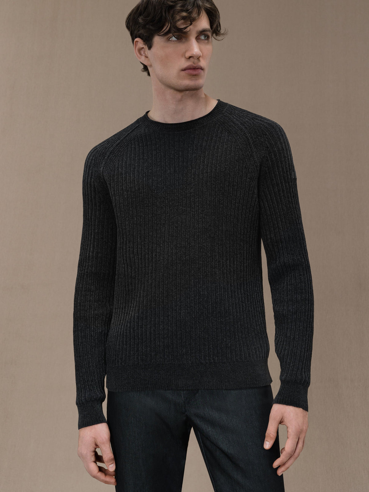 Rrd Velvet Rave Round Knit Grigio Uomo - 3