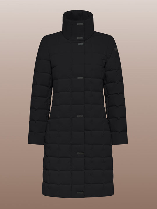 Rrd Cappotto Imbottito Con Cintura Nero Donna