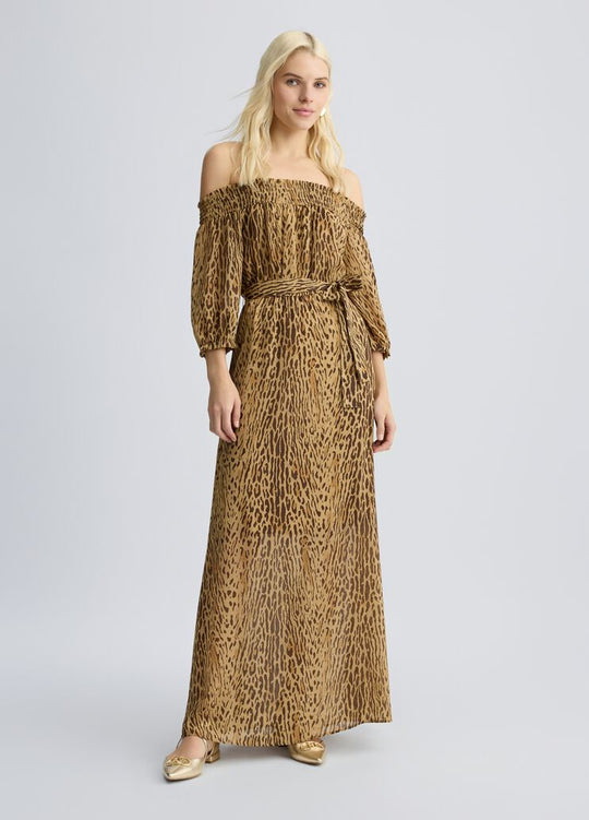 Liu Jo Abito Lungo Scollo Elastico Multicolore Donna